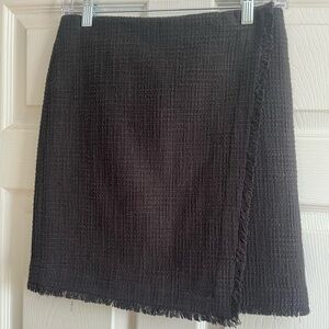 Ann Taylor Black Textured Mini Skirt